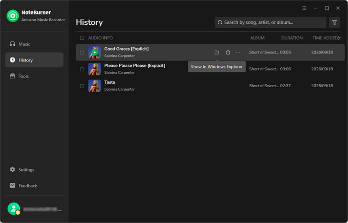 find converted Amazon Music FLAC files