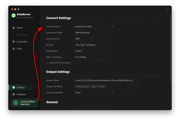 set mp3 output format