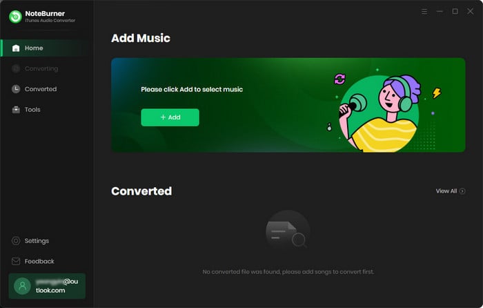 NoteBurner Apple Music Converter Interface