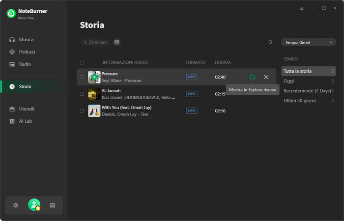 podcast Spotify convertito in MP3