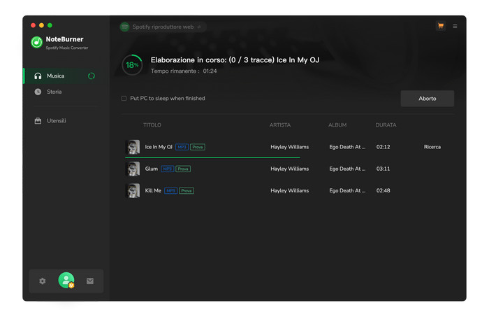 converti musica spotify