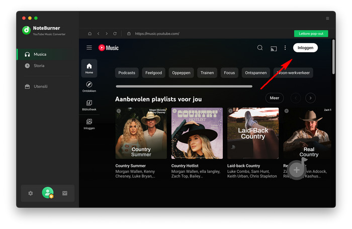 Accedi a YouTube Music