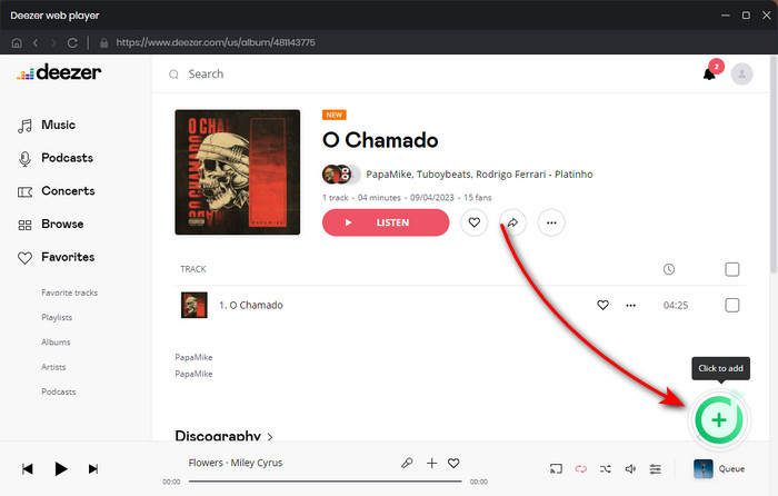 Add deezer playlist to NoteBurner