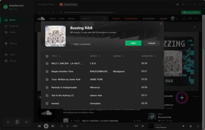 Add SoundCloud Music