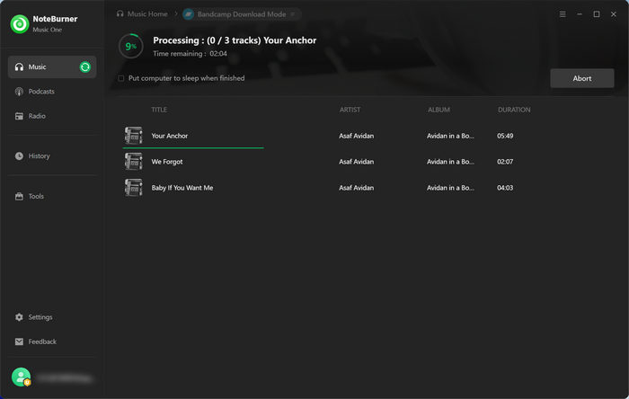 Convert Bandcamp to MP3