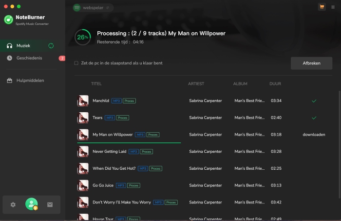 spotify muziek converteren