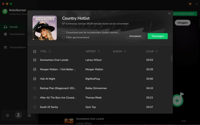 youtube music nummers toevoegen aan imovie