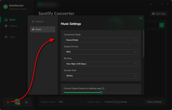 Set mp3 Output Format
