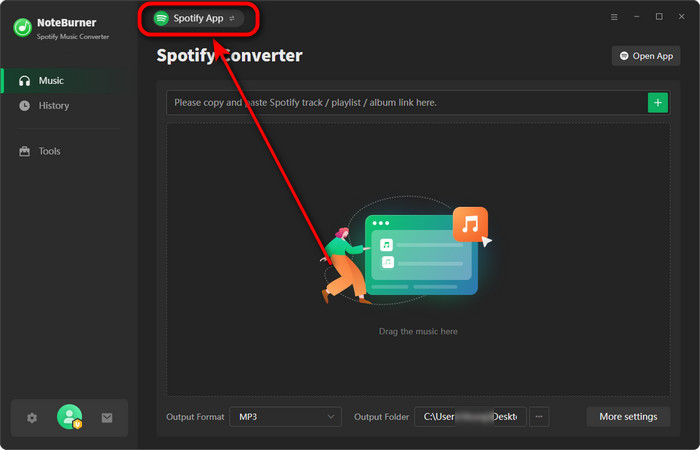 noteburner spotify web player