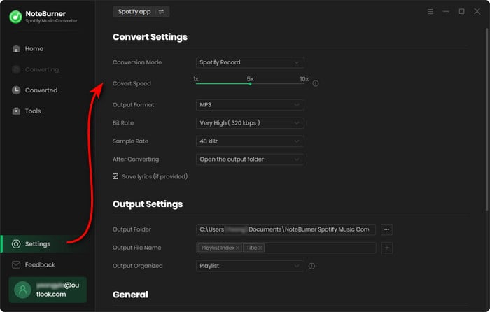 setting mp3 320kbps for spotify