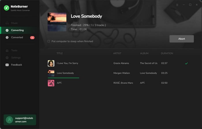 start converting spotify to mp3