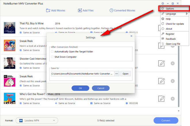 Change Output Path