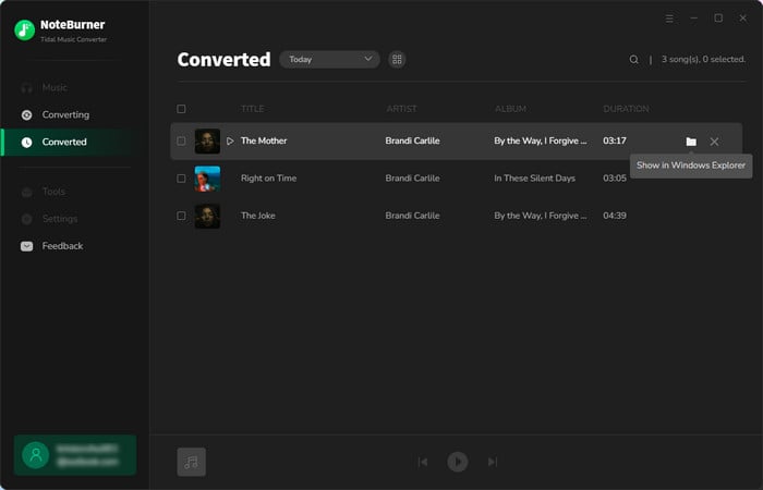 find downloaded tidal music files