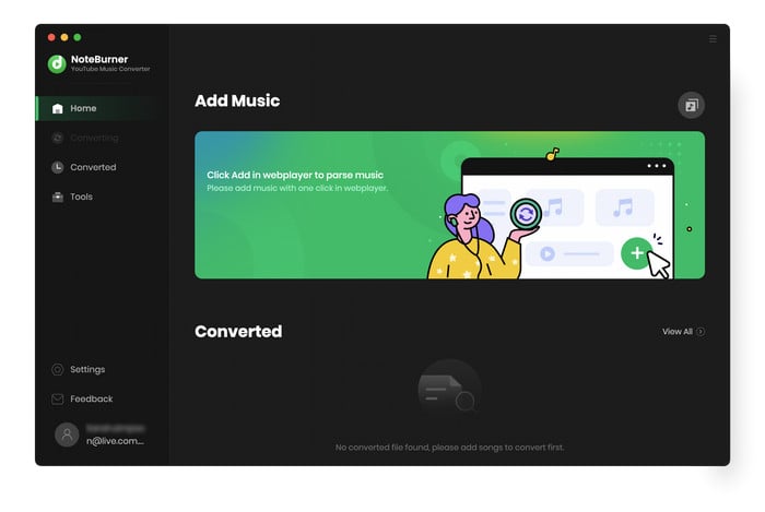 YouTube Music Converter Main Interface